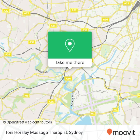 Toni Horsley Massage Therapist map