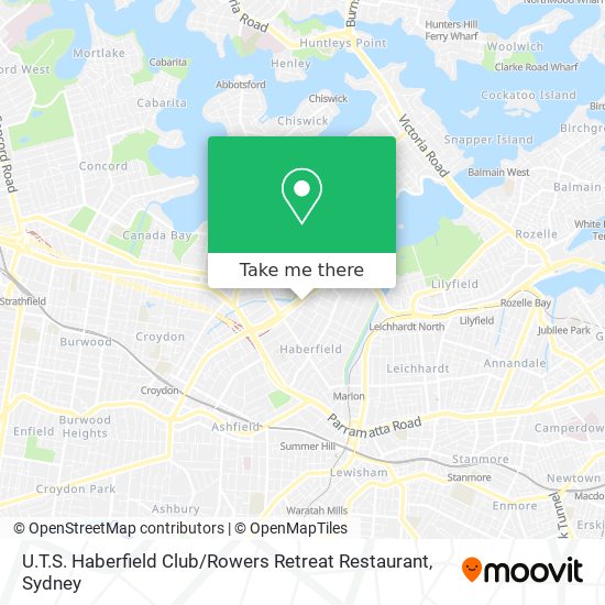 U.T.S. Haberfield Club / Rowers Retreat Restaurant map
