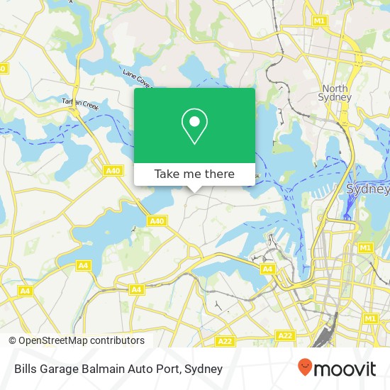 Bills Garage Balmain Auto Port map