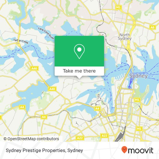 Sydney Prestige Properties map