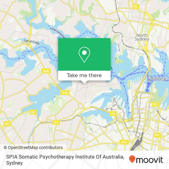 Mapa SPIA Somatic Psychotherapy Institute Of Australia