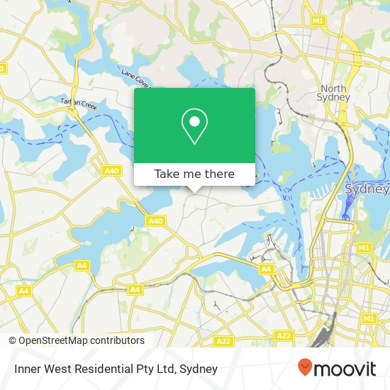 Inner West Residential Pty Ltd map