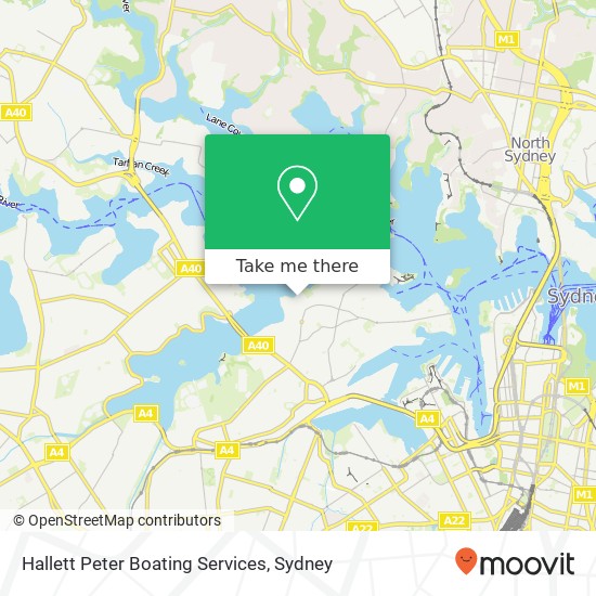 Hallett Peter Boating Services map
