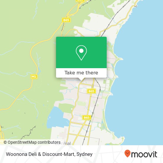 Mapa Woonona Deli & Discount-Mart