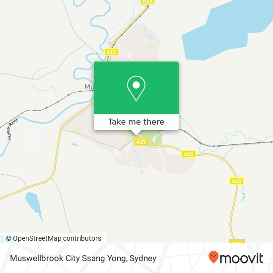 Mapa Muswellbrook City Ssang Yong