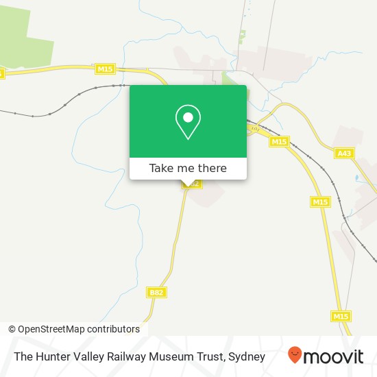 Mapa The Hunter Valley Railway Museum Trust