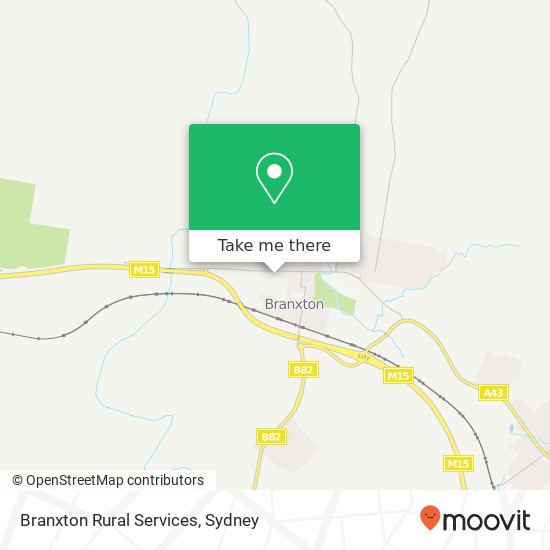 Mapa Branxton Rural Services