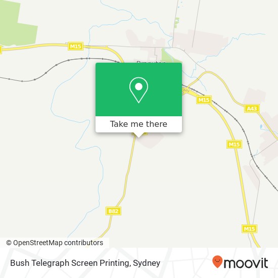 Bush Telegraph Screen Printing map