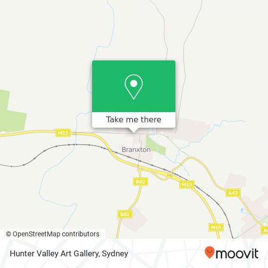 Mapa Hunter Valley Art Gallery