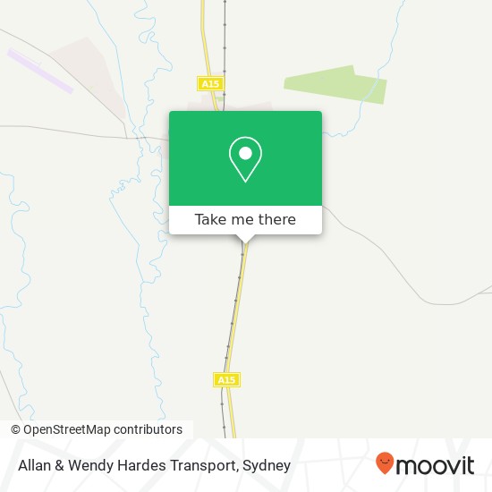 Mapa Allan & Wendy Hardes Transport