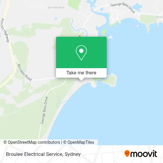Mapa Broulee Electrical Service