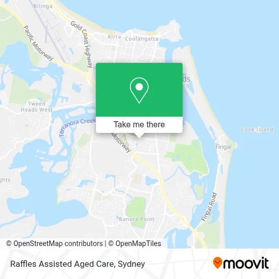 Raffles Assisted Aged Care map