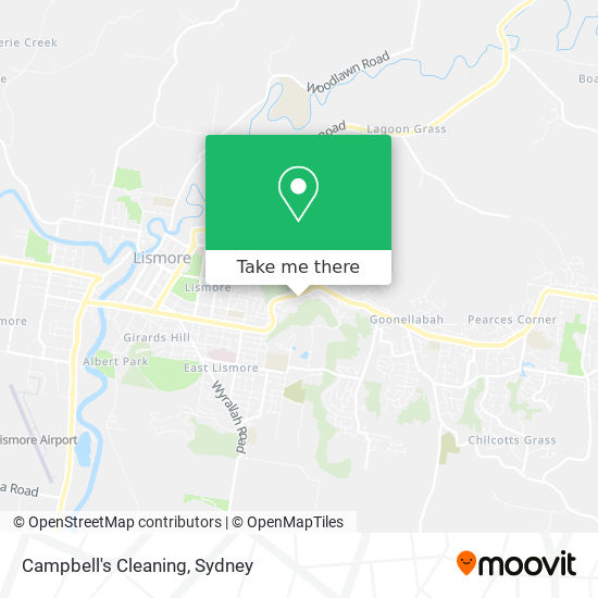 Campbell's Cleaning map