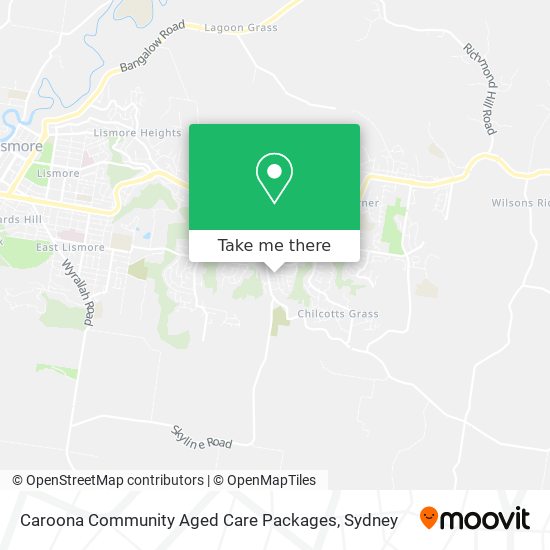 Mapa Caroona Community Aged Care Packages