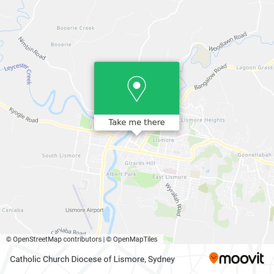 Catholic Church Diocese of Lismore map