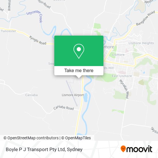 Mapa Boyle P J Transport Pty Ltd