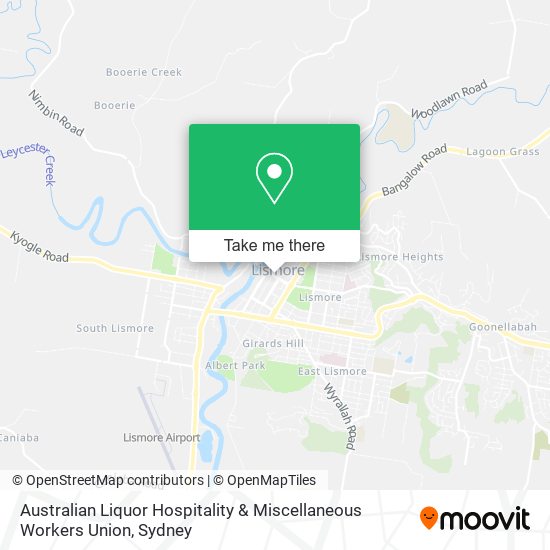 Australian Liquor Hospitality & Miscellaneous Workers Union map