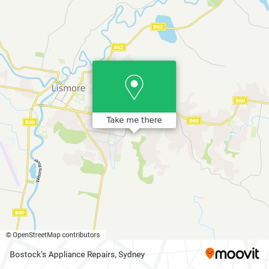 Bostock's Appliance Repairs map