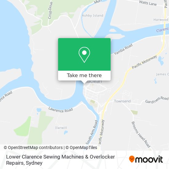 Lower Clarence Sewing Machines & Overlocker Repairs map