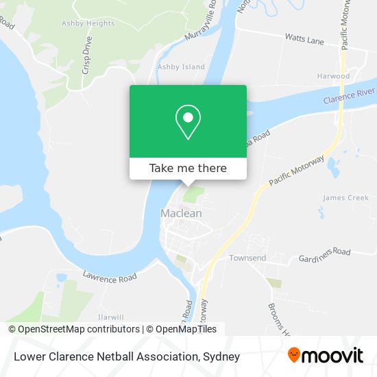 Lower Clarence Netball Association map