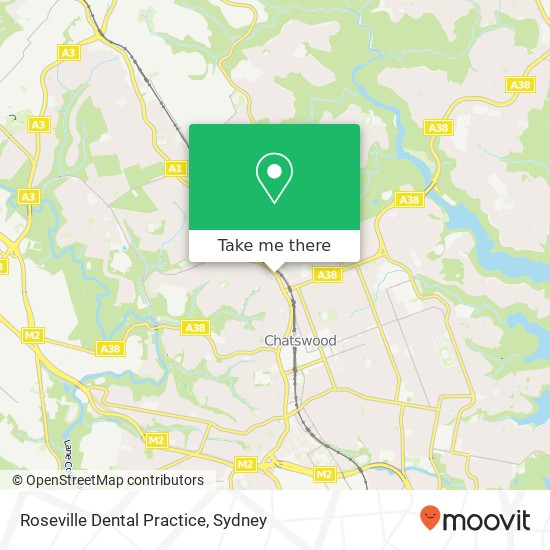 Roseville Dental Practice map