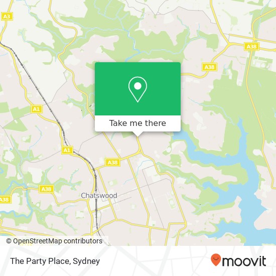 The Party Place map