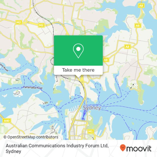 Australian Communications Industry Forum Ltd map