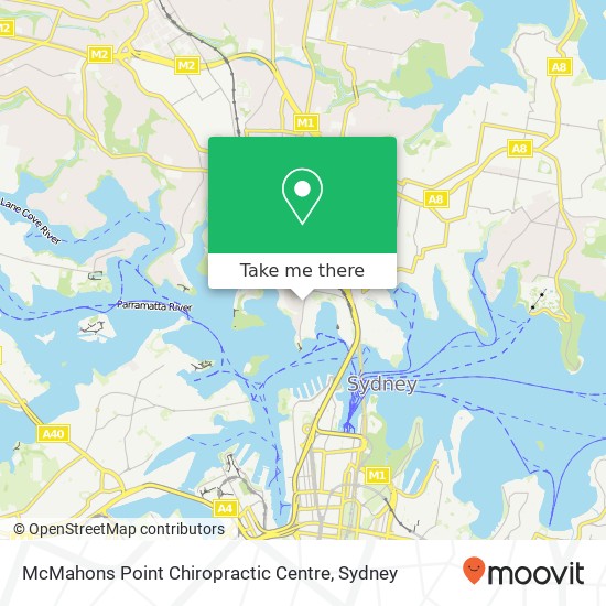 McMahons Point Chiropractic Centre map
