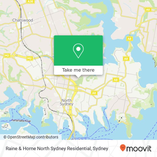 Raine & Horne North Sydney Residential map