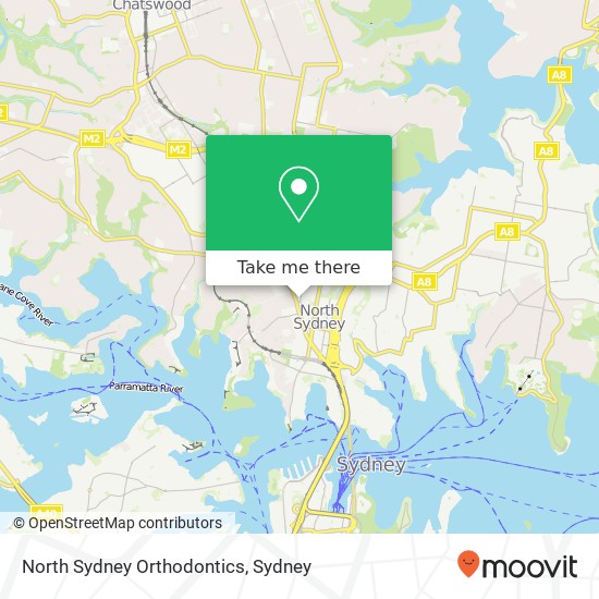 North Sydney Orthodontics map