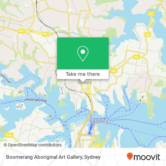 Boomerang Aboriginal Art Gallery map