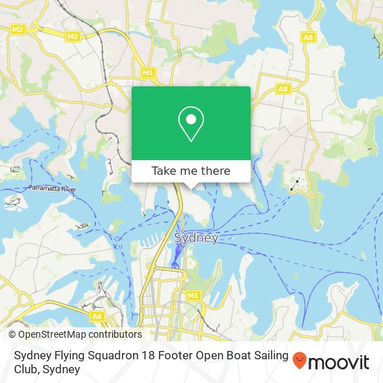 Sydney Flying Squadron 18 Footer Open Boat Sailing Club map