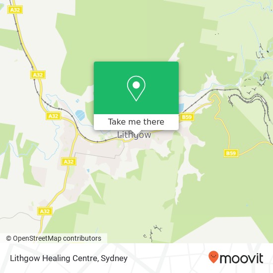 Lithgow Healing Centre map