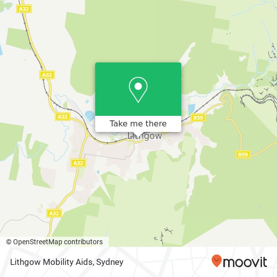 Lithgow Mobility Aids map