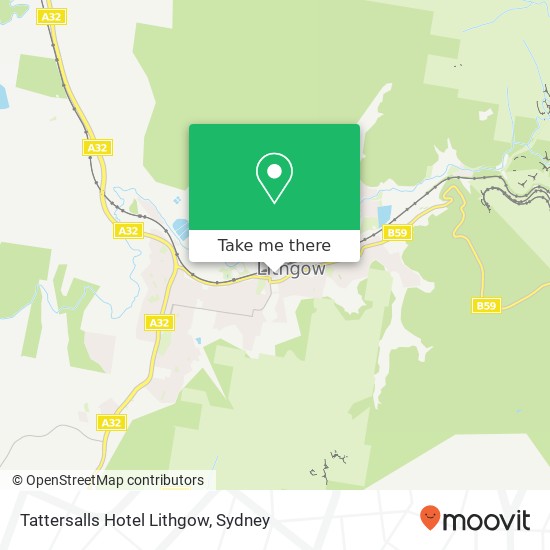 Tattersalls Hotel Lithgow map