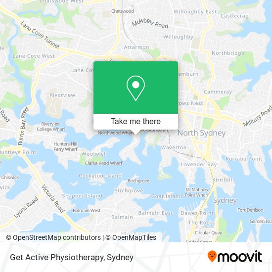 Mapa Get Active Physiotherapy