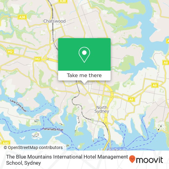 Mapa The Blue Mountains International Hotel Management School