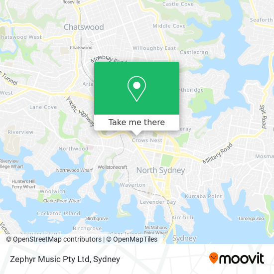 Zephyr Music Pty Ltd map