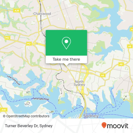 Mapa Turner Beverley Dr