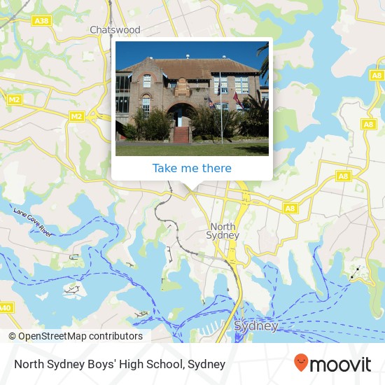 North Sydney Boys' High School map