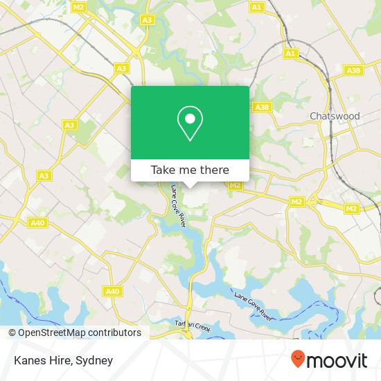 Kanes Hire map