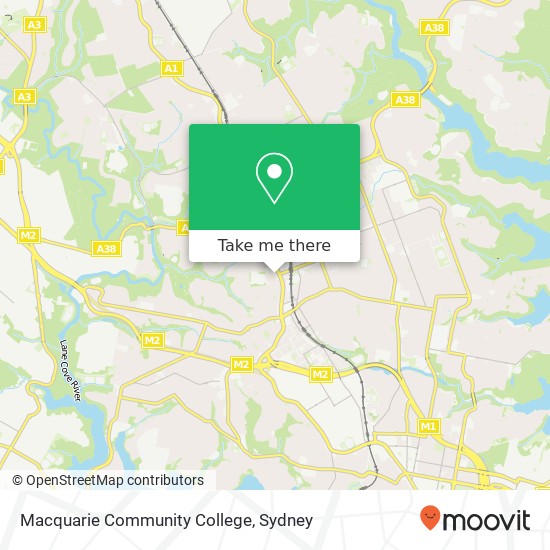 Mapa Macquarie Community College