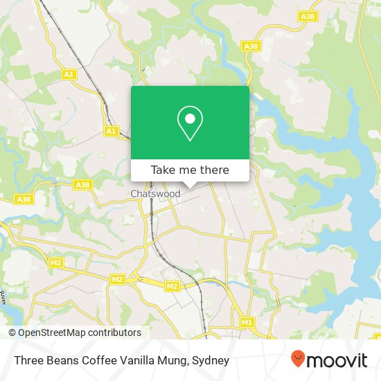 Three Beans Coffee Vanilla Mung map