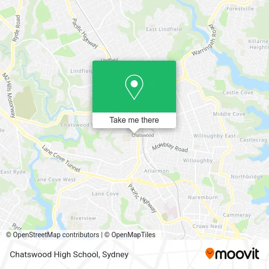 Chatswood High School map