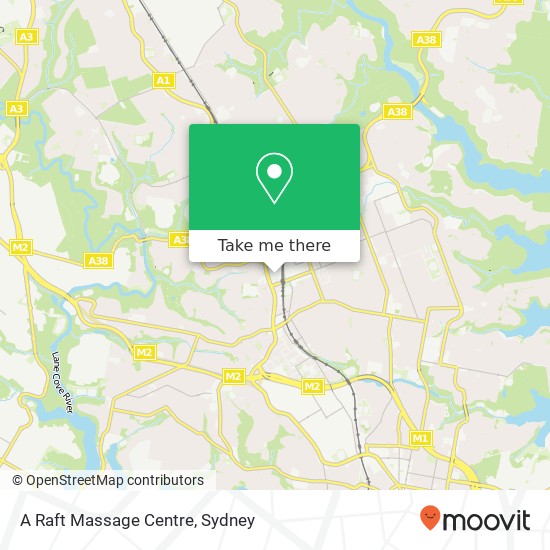 A Raft Massage Centre map