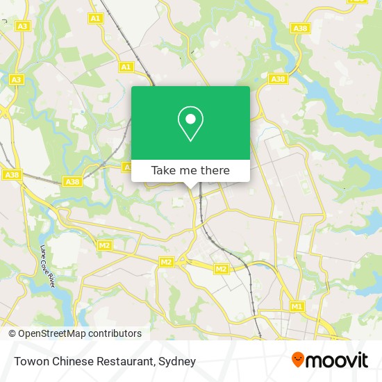 Mapa Towon Chinese Restaurant