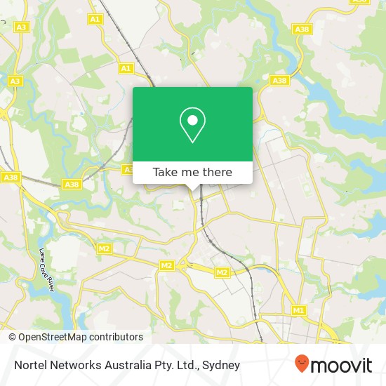 Mapa Nortel Networks Australia Pty. Ltd.