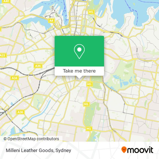 Milleni Leather Goods map