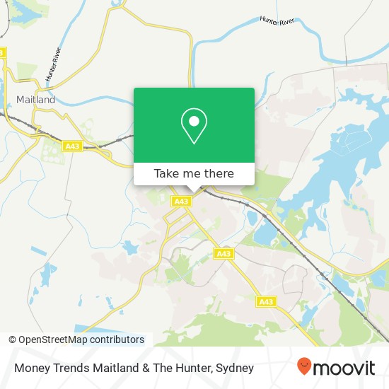 Money Trends Maitland & The Hunter map