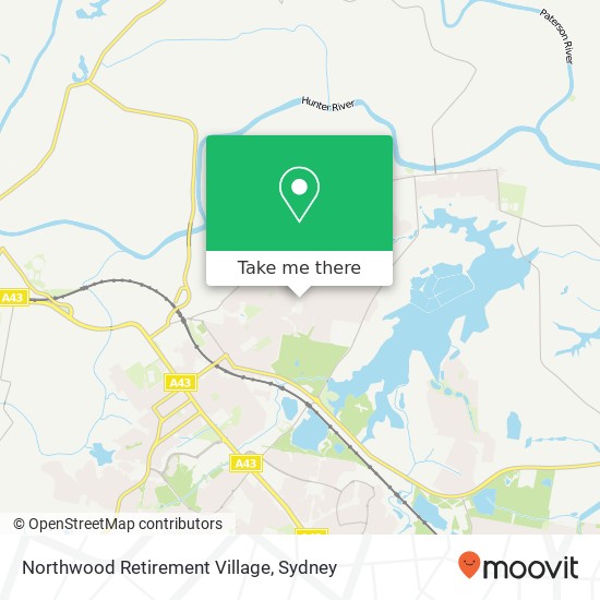 Mapa Northwood Retirement Village